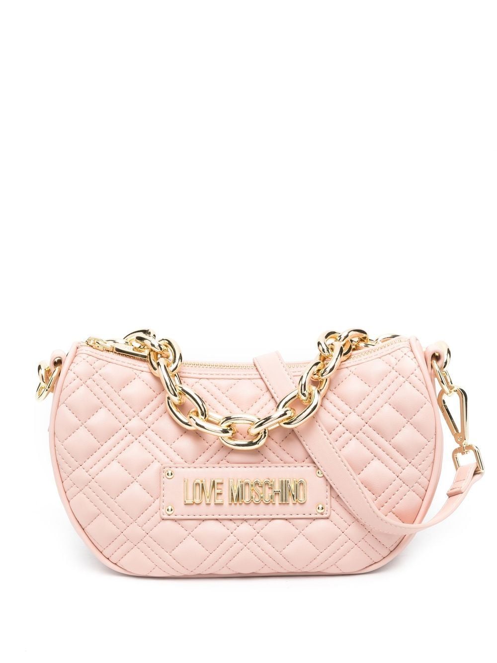 Love Moschino Quilted logo-lettering shoulder-bag - Farfetch