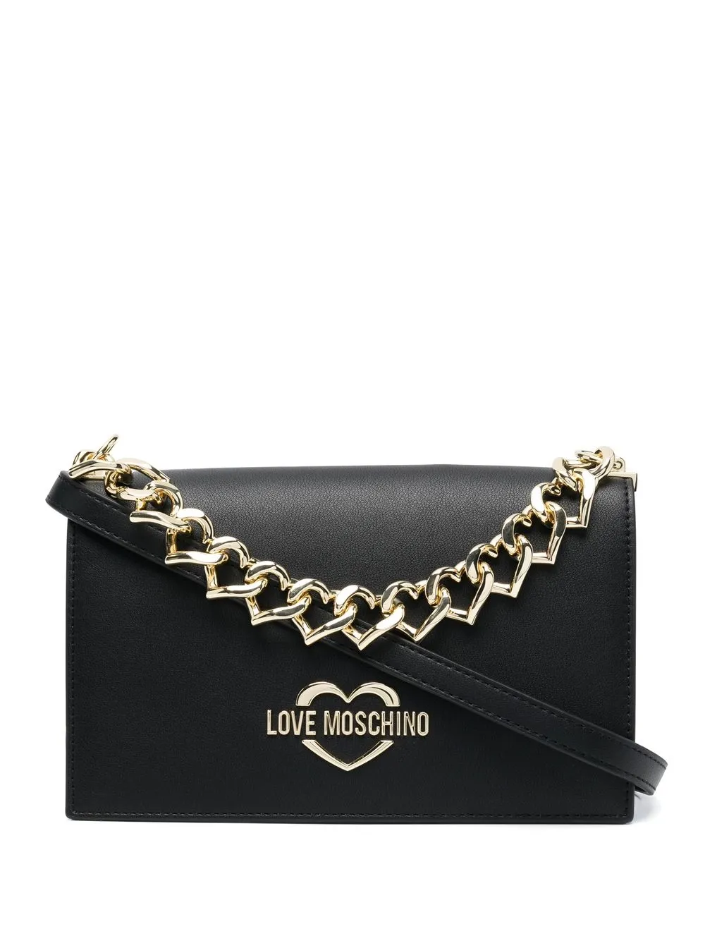 

Love Moschino tote con logo y corazón metalizado - Negro