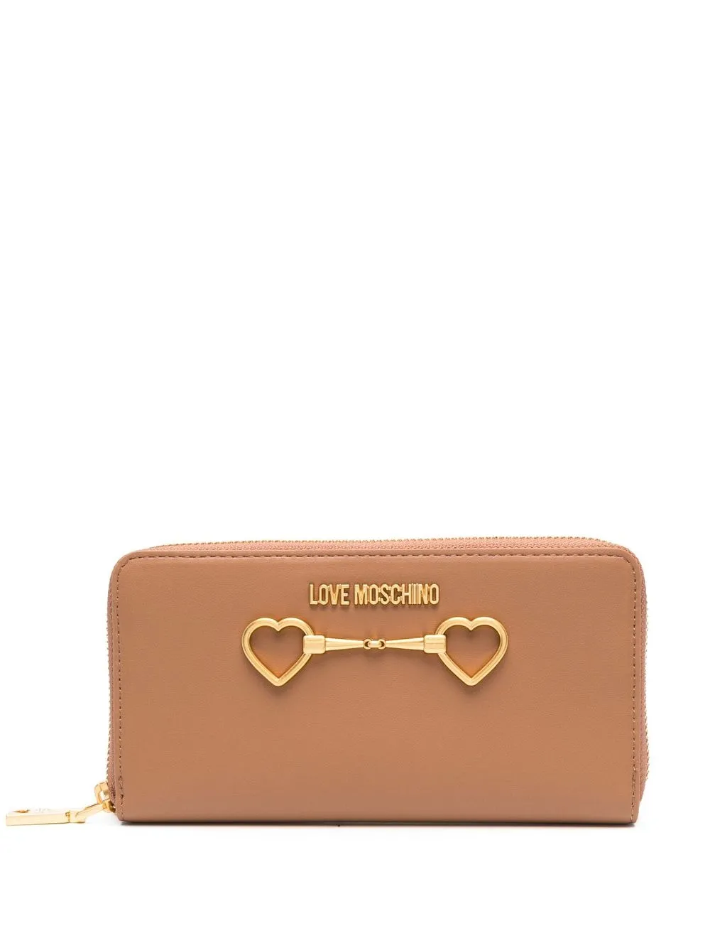 

Love Moschino logo-plaque detail wallet - Brown