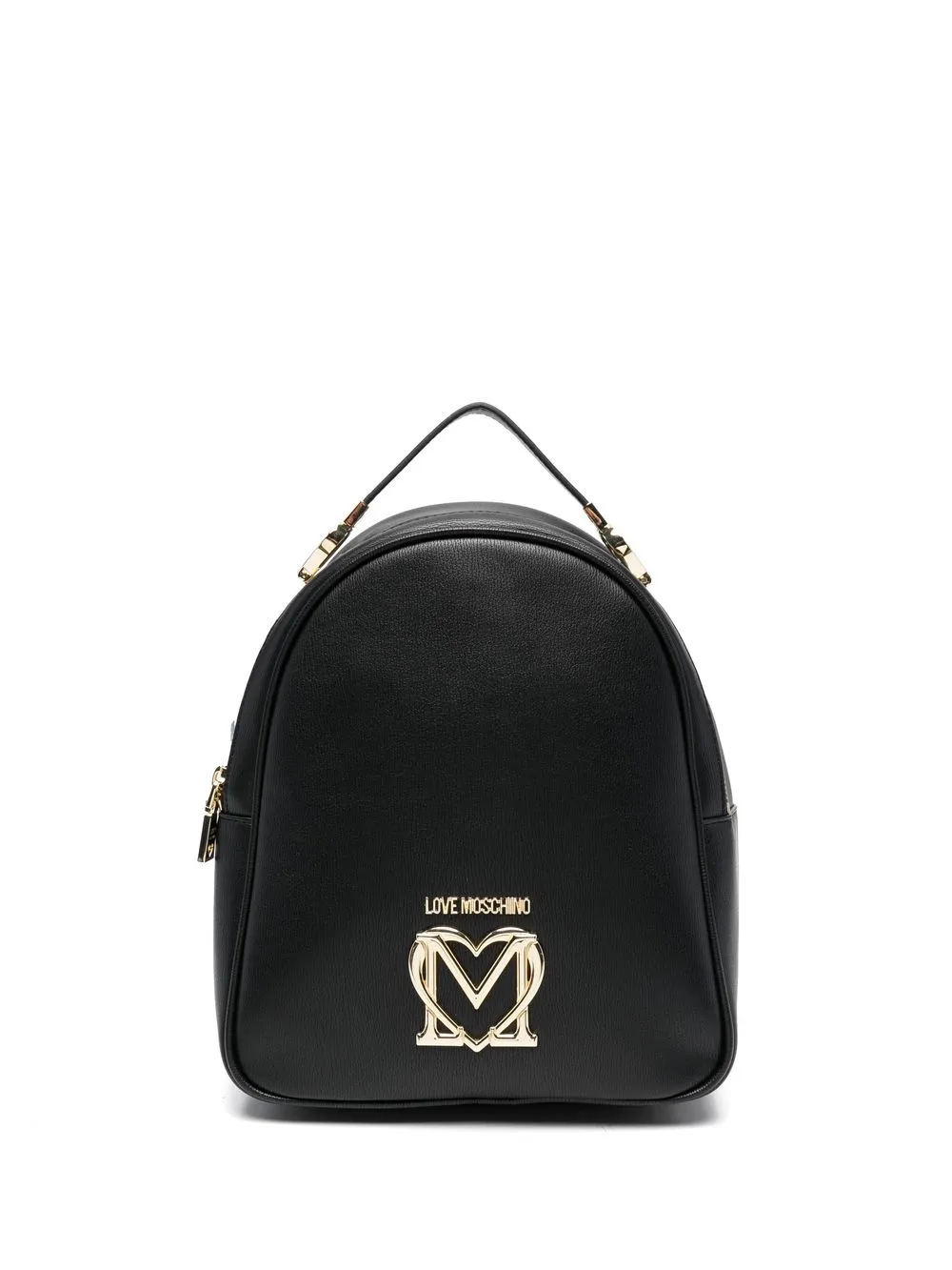 

Love Moschino mochila con placa del logo - Negro