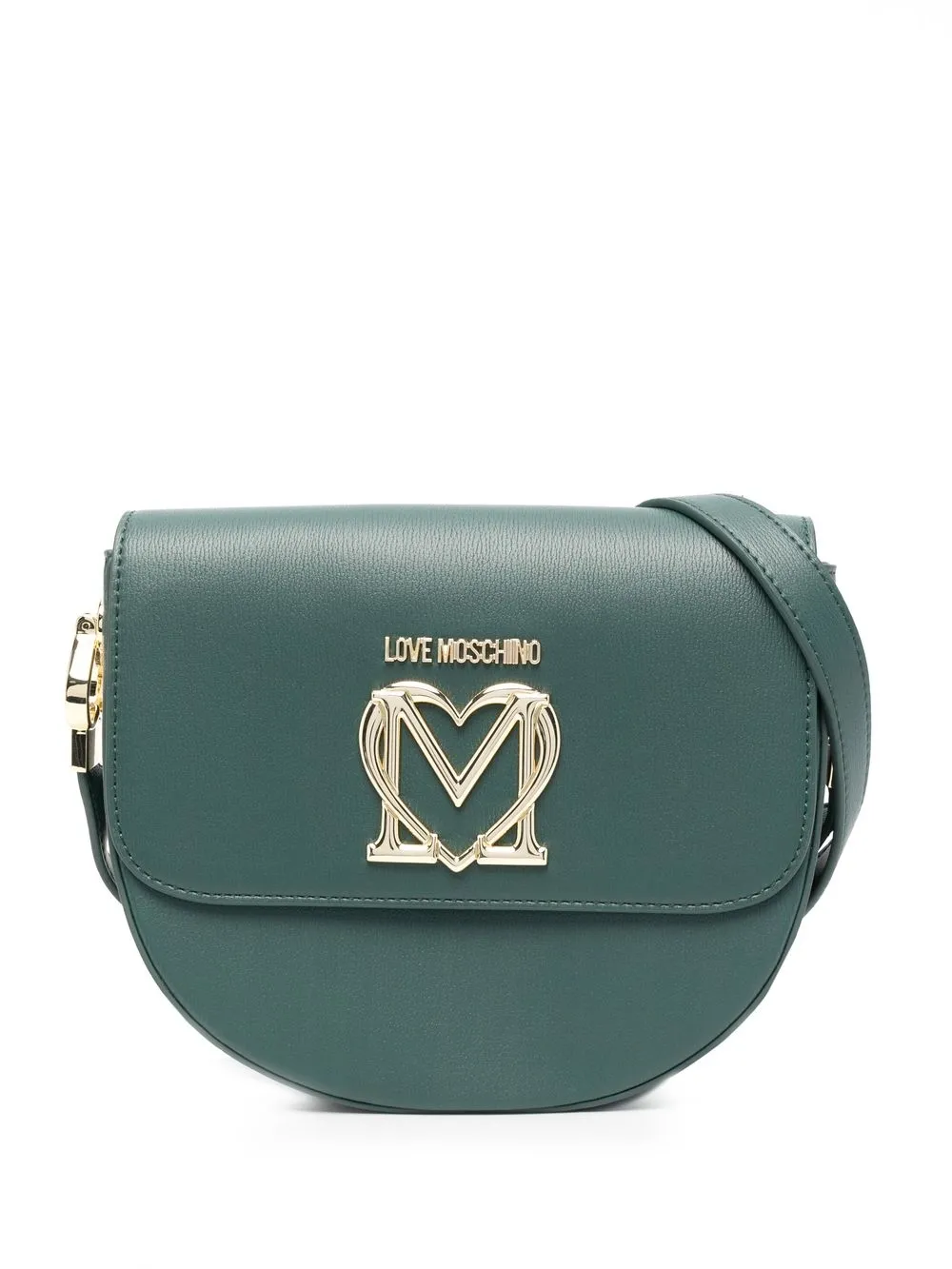 

Love Moschino bolsa crossbody tipo satchel con corazón y logo - Verde