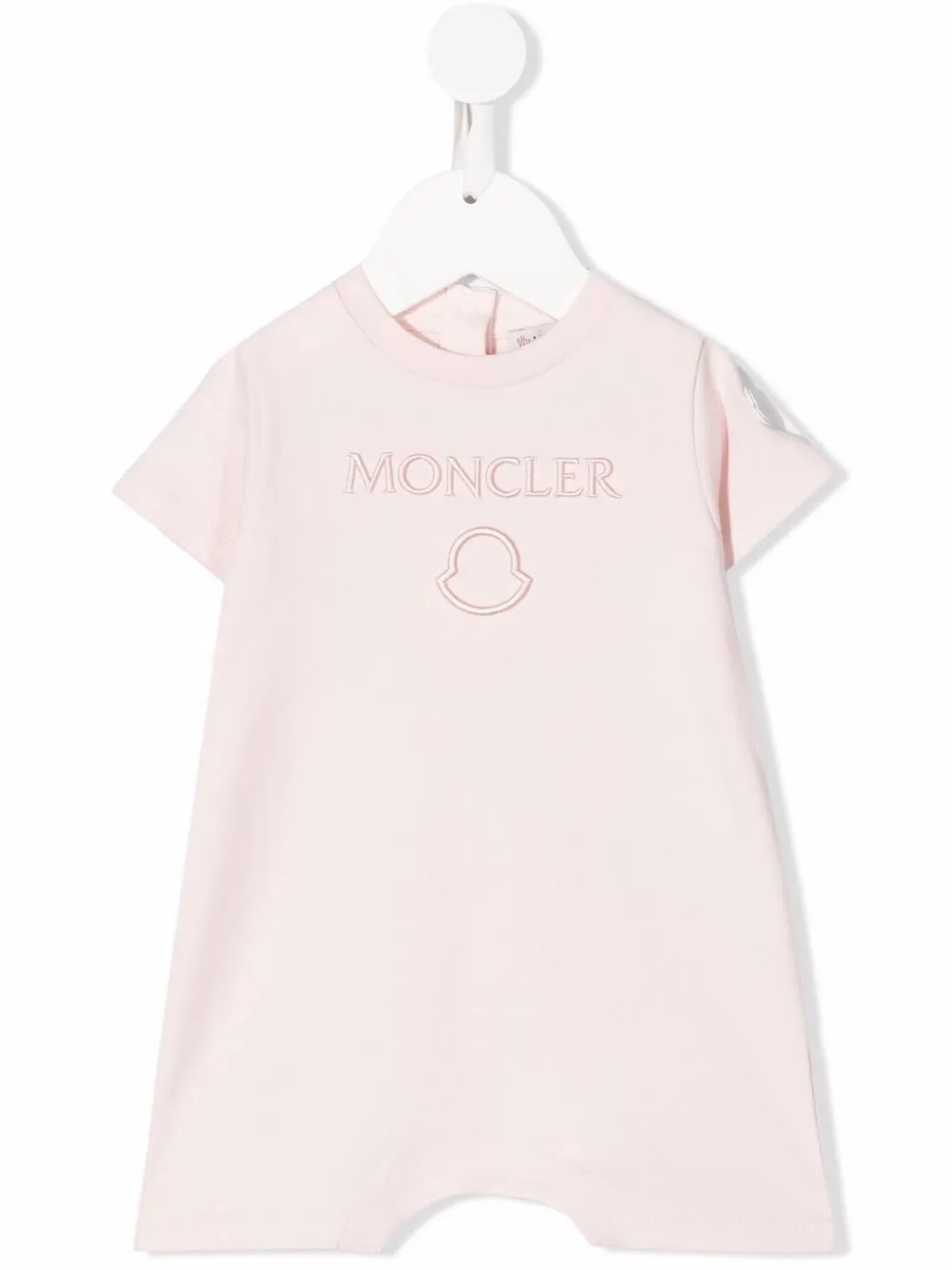 

Moncler Enfant embroidered-logo shorties - Pink