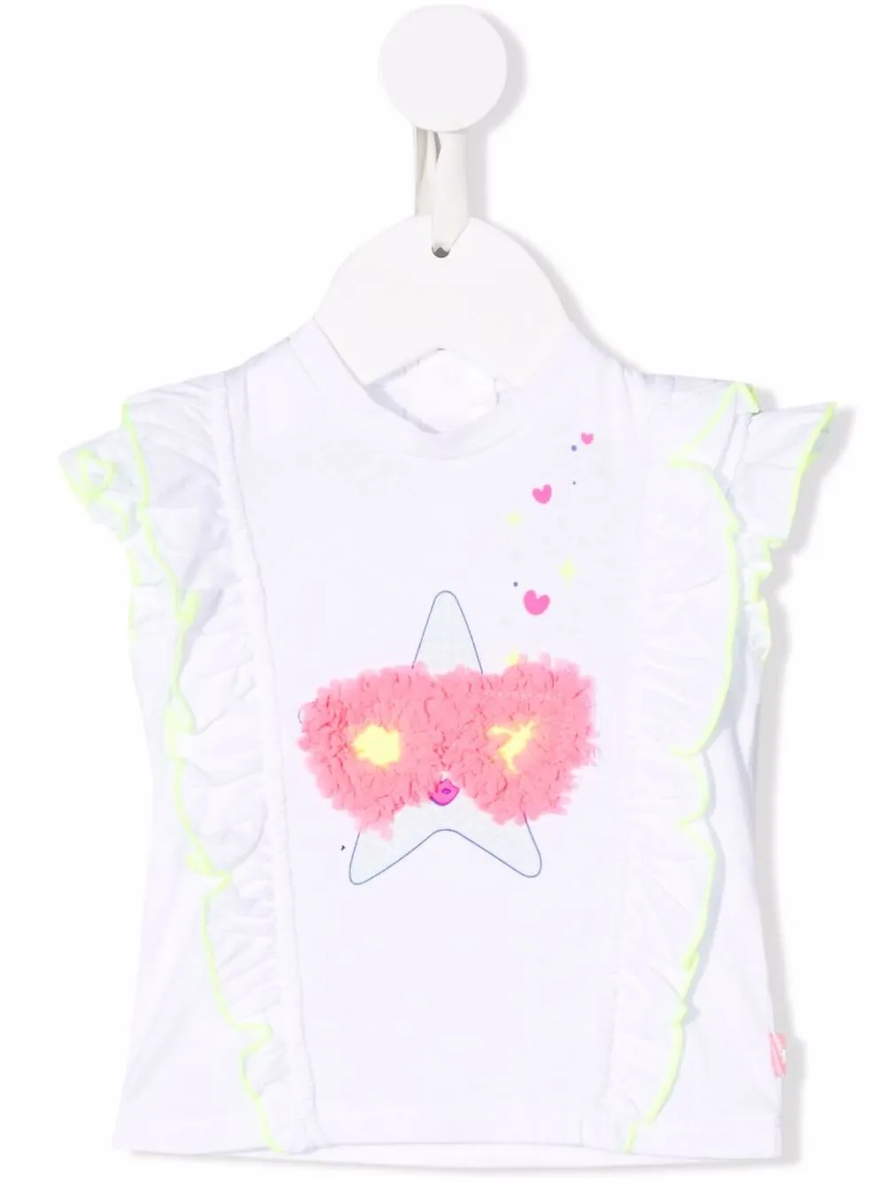 

Billieblush ruffled starfish-print T-shirt - White