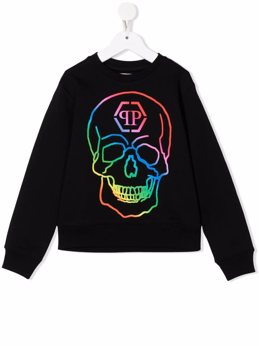 

Philipp Plein Junior sudadera con motivo Skull - Negro