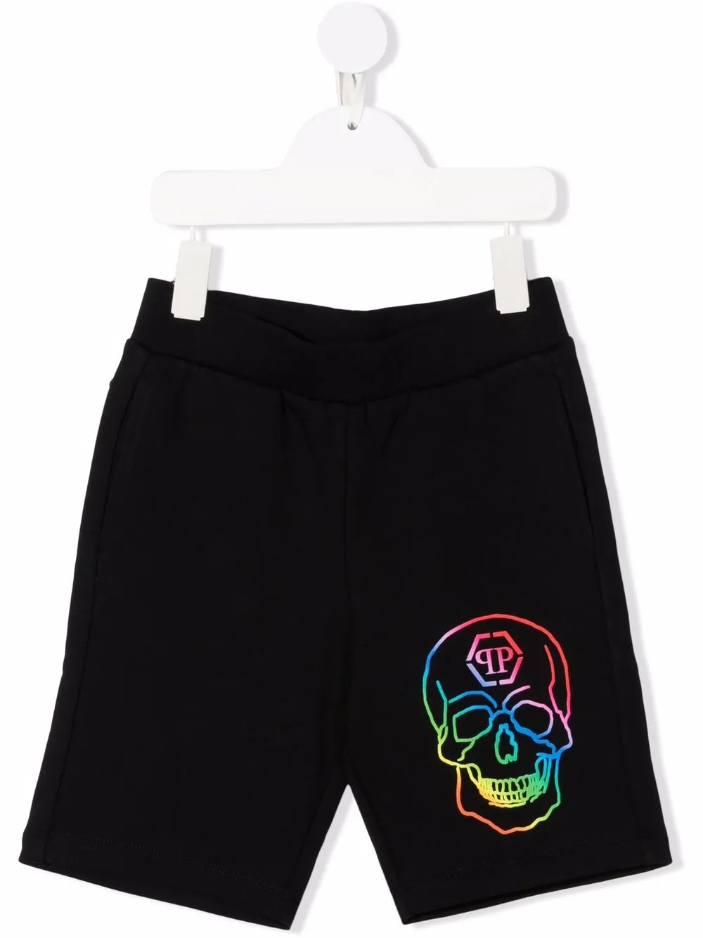 

Philipp Plein Junior shorts con motivo Skull - Negro