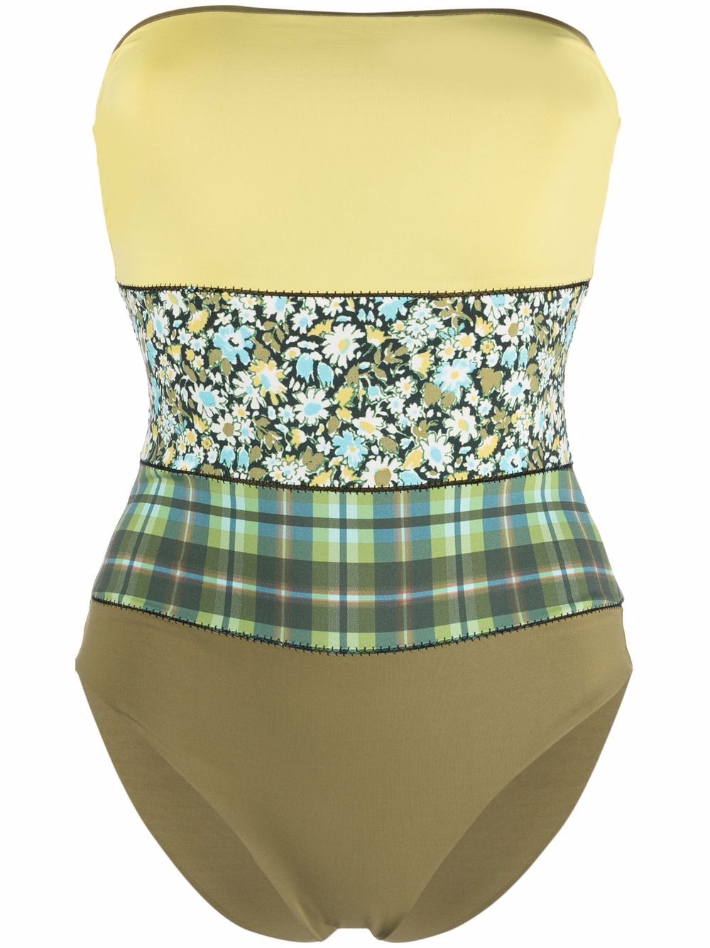 

Marysia traje de baño estilo bandeau con paneles - Verde