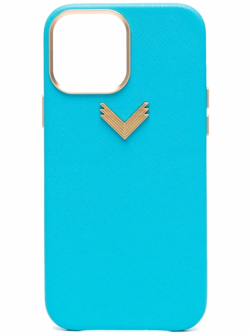 

Manokhi funda para iPhone 13 Pro Max con placa del logo - Azul