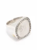 Rosa Maria diamond signet ring - Silver