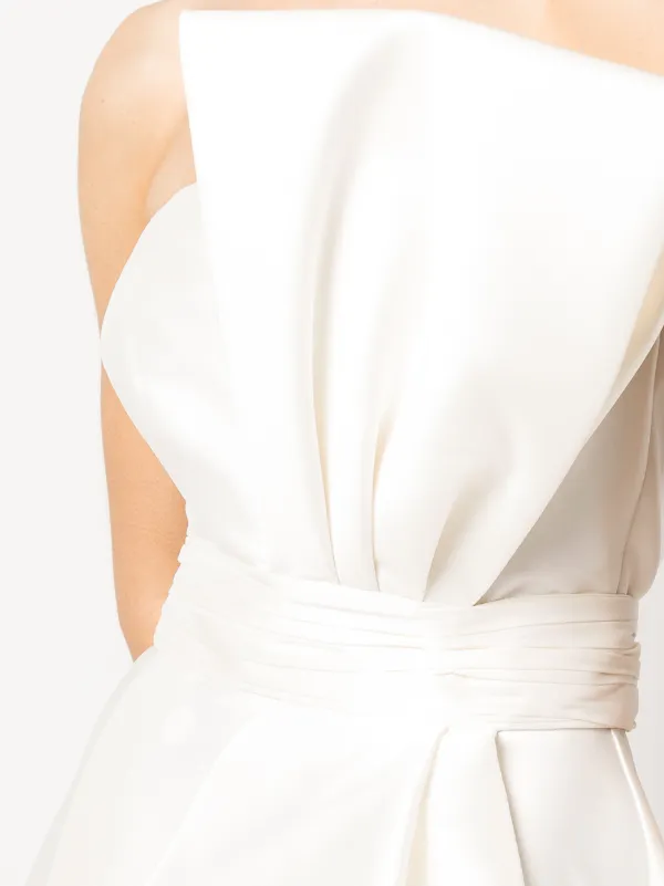 Sachin & Babi Tara Draped Gown - White