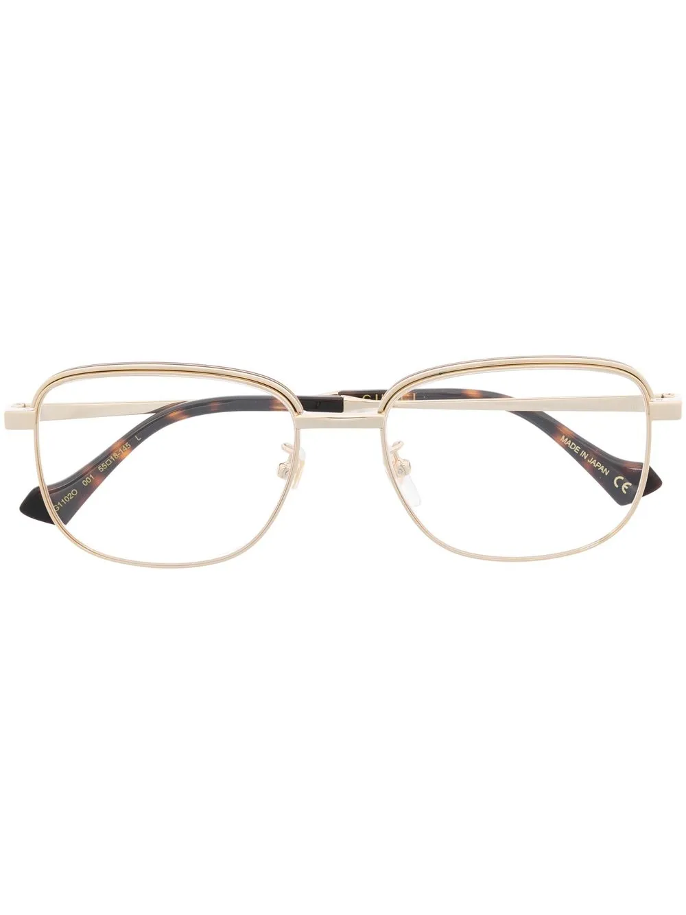 gucci square frame eyeglasses