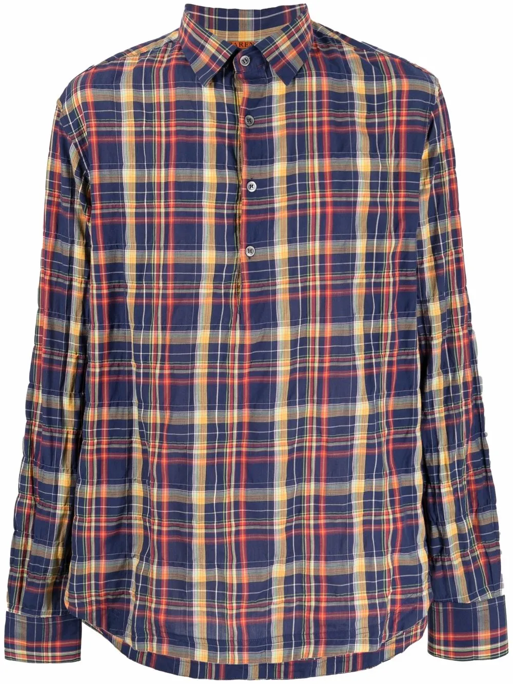 

Barena cotton checked long-sleeved shirt - Blue