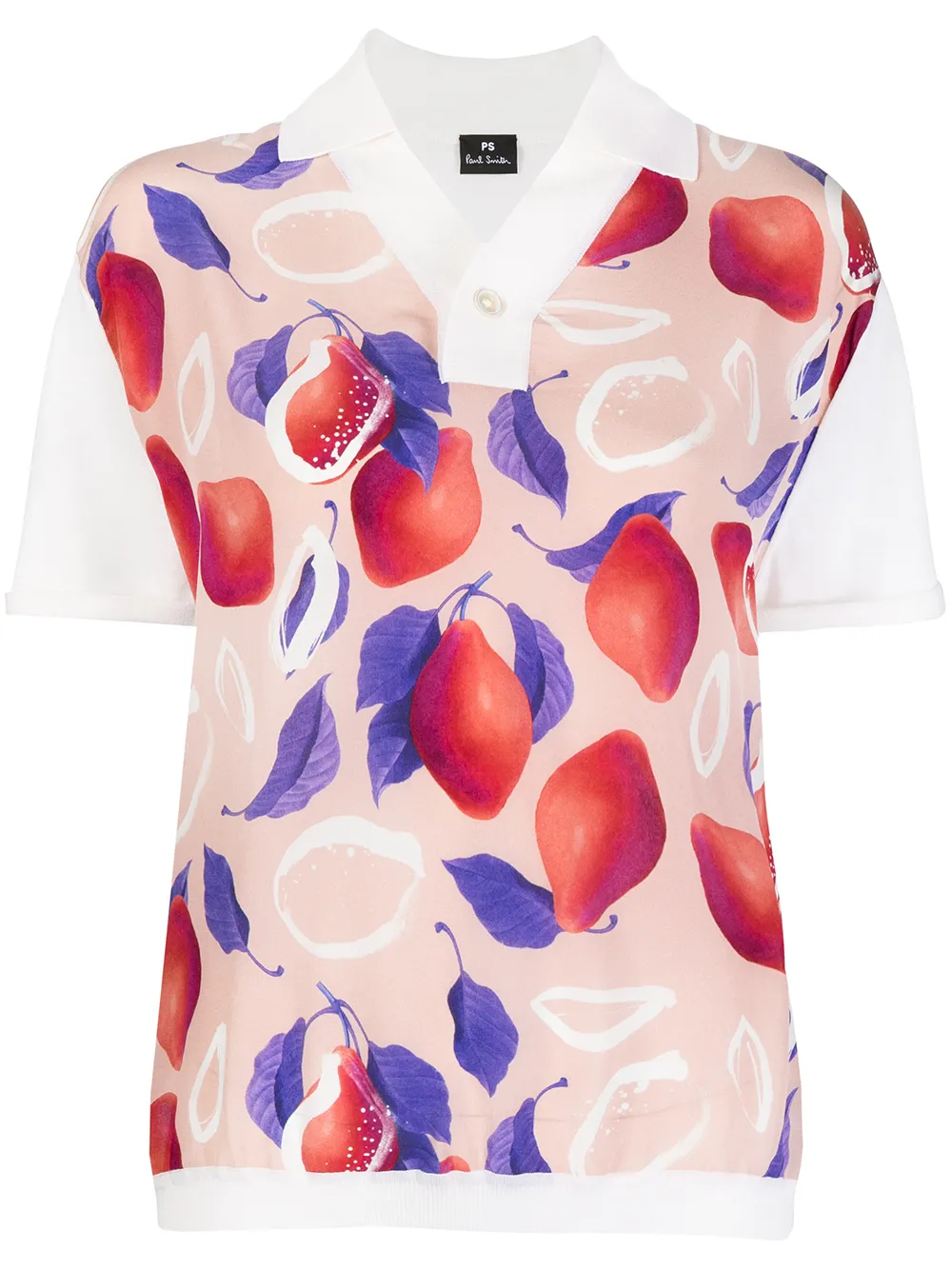 

PS Paul Smith camisa tejida con frutas estampadas - Rosado