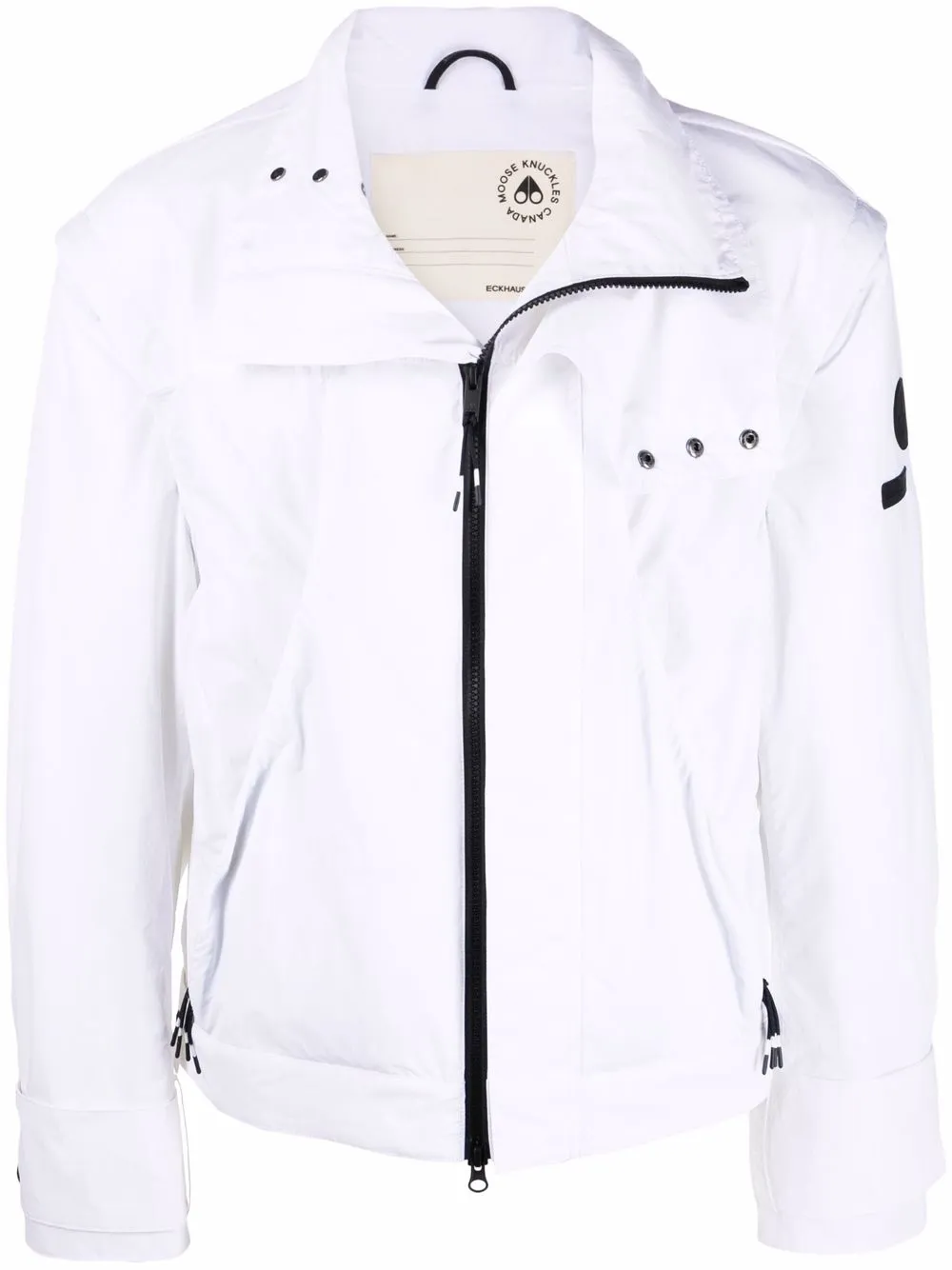 

Moose Knuckles logo-patch convertible jacket - White