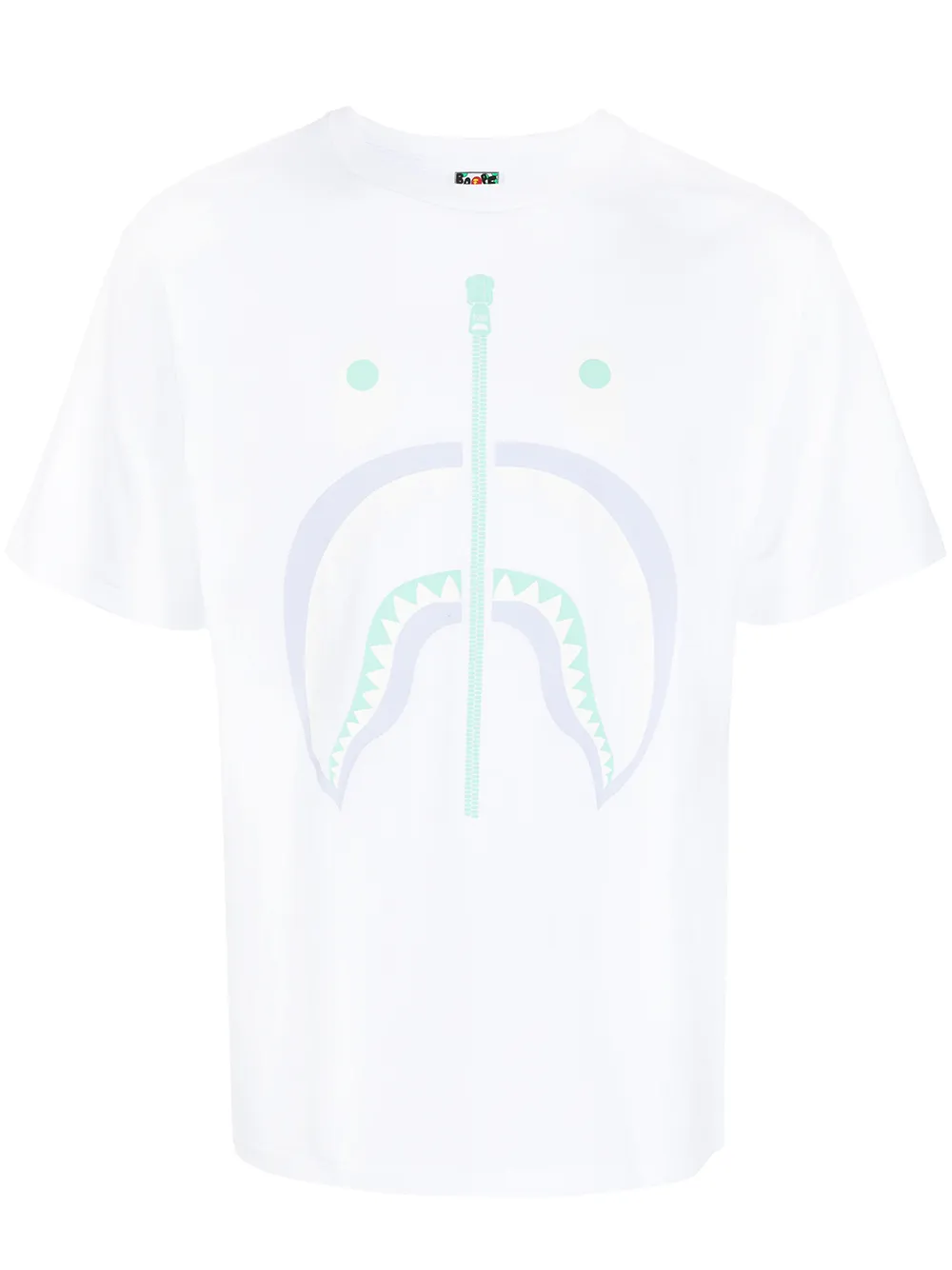 

A BATHING APE® playera Shark con logo estampado - Blanco