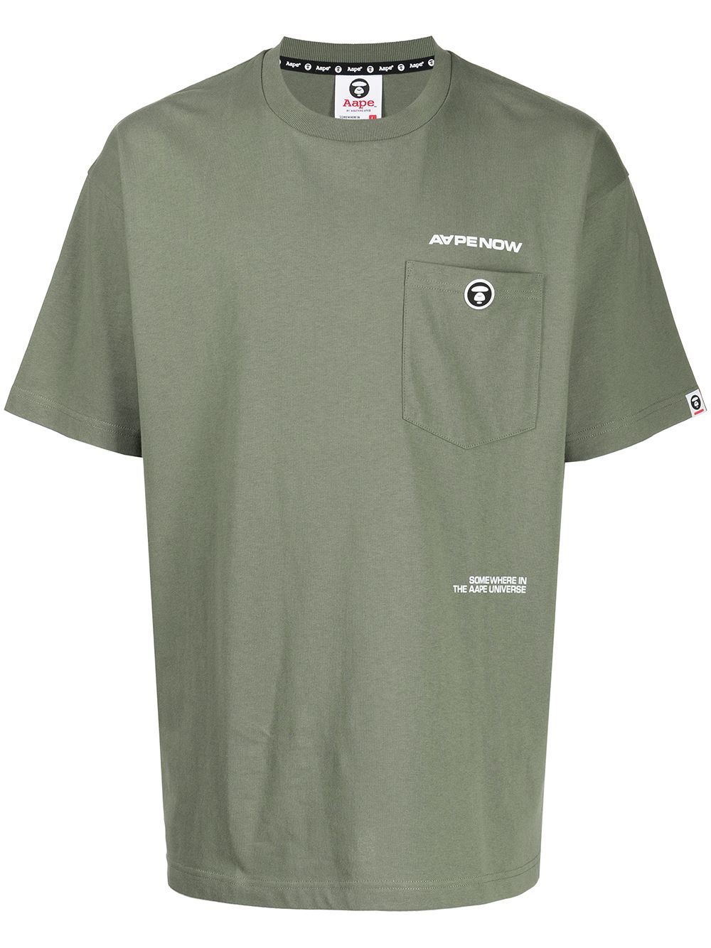 

AAPE BY *A BATHING APE® playera con parche del logo - Verde