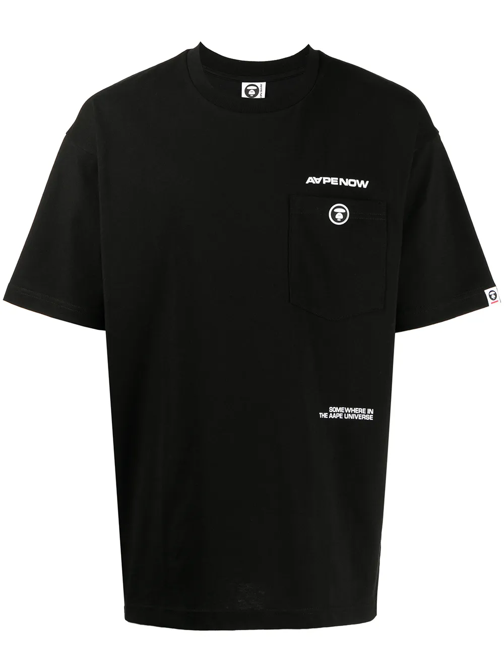 

AAPE BY *A BATHING APE® logo patch short-sleeve T-shirt - Black