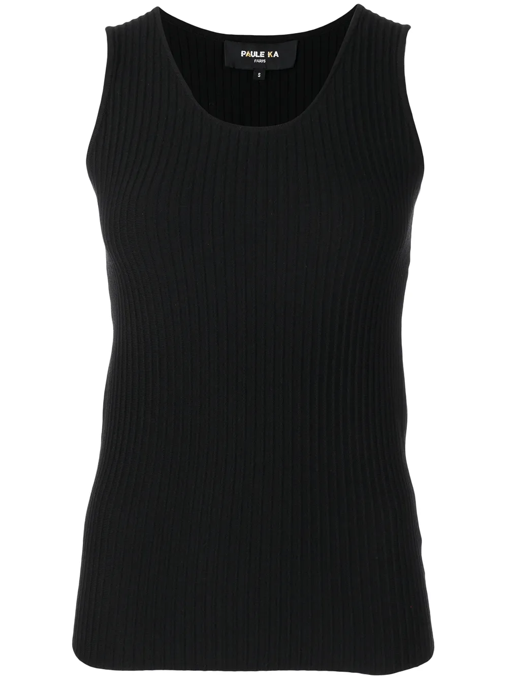 

Paule Ka ribbed-knit sleeveless top - Black