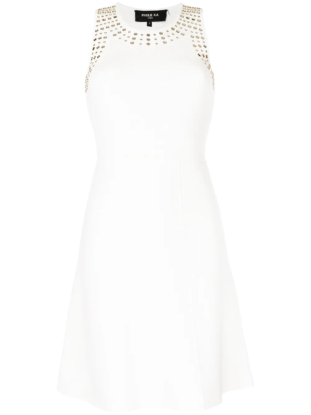 

Paule Ka stud-embellished mini dress - White