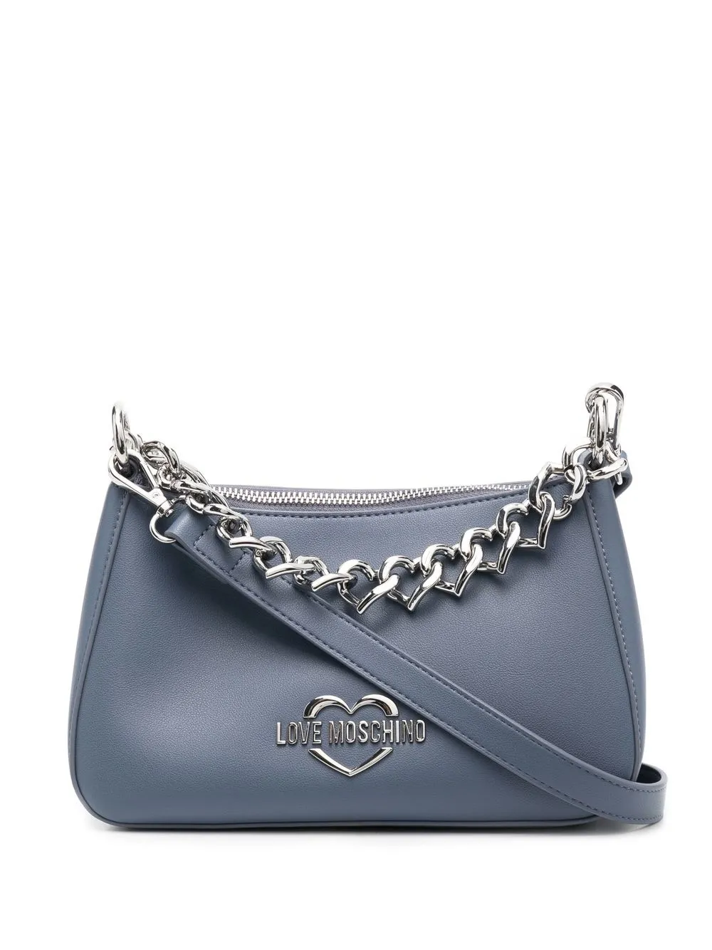 

Love Moschino logo-plaque detail tote bag - Blue