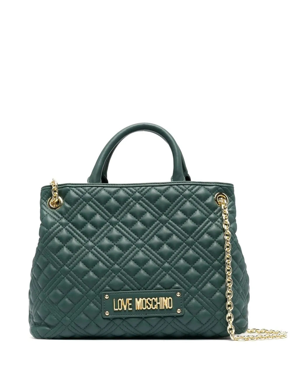 

Love Moschino tote con acabado capitonado - Verde