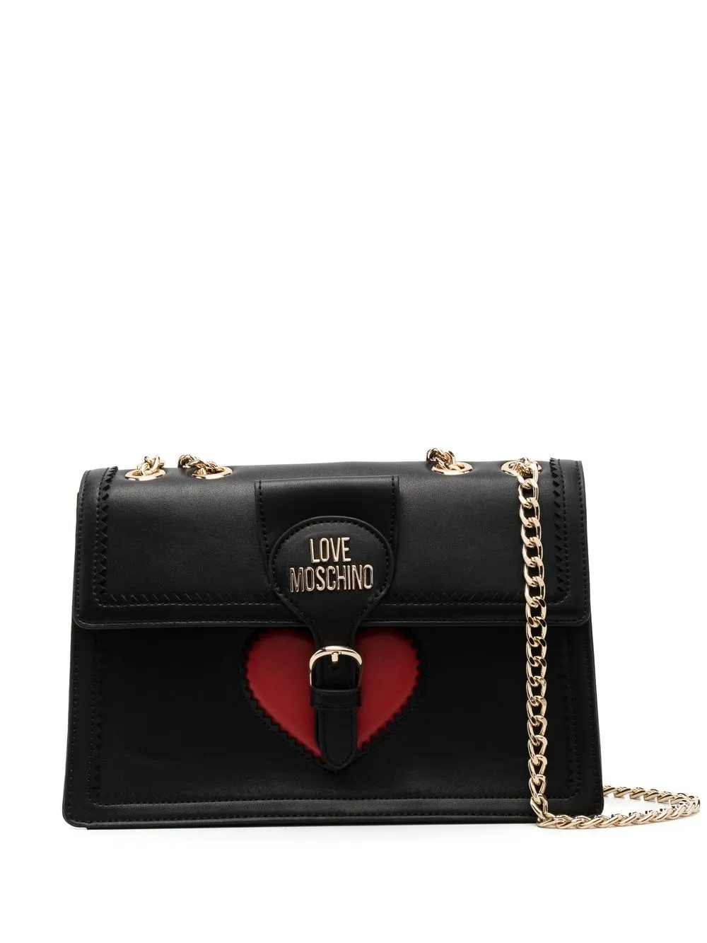 

Love Moschino bolsa de hombro con placa del logo - Negro