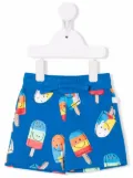 Stella McCartney Kids ice-cream print shorts - Blue