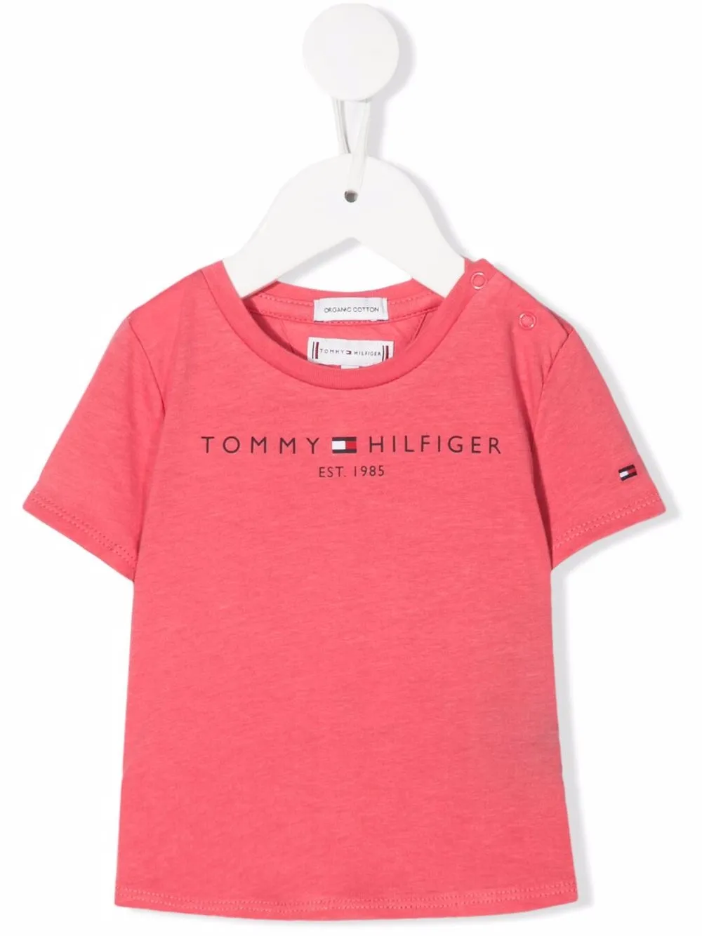 

Tommy Hilfiger Junior playera con logo estampado - Rosado