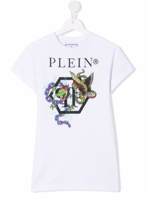 Philipp Plein Junior dragon-print T-shirt dress