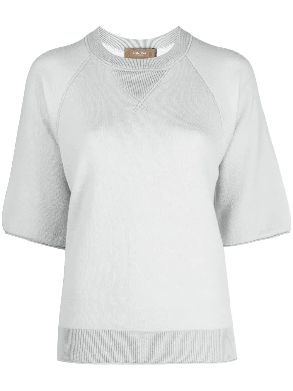 

Agnona camisa tejida de manga corta - Gris