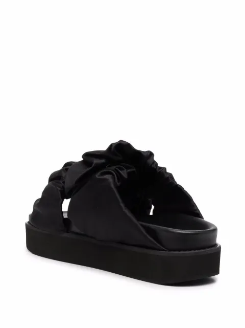 GANNI Ruched Platform Slides - Farfetch