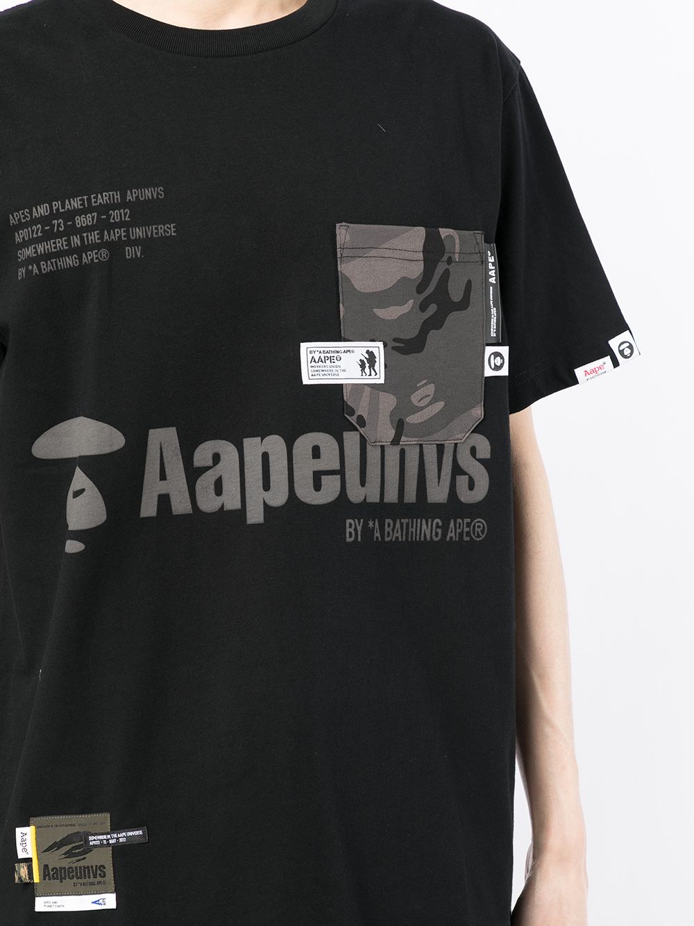 AAPE BY *A BATHING APE® Camouflage Pocket short-sleeve T-shirt - Farfetch