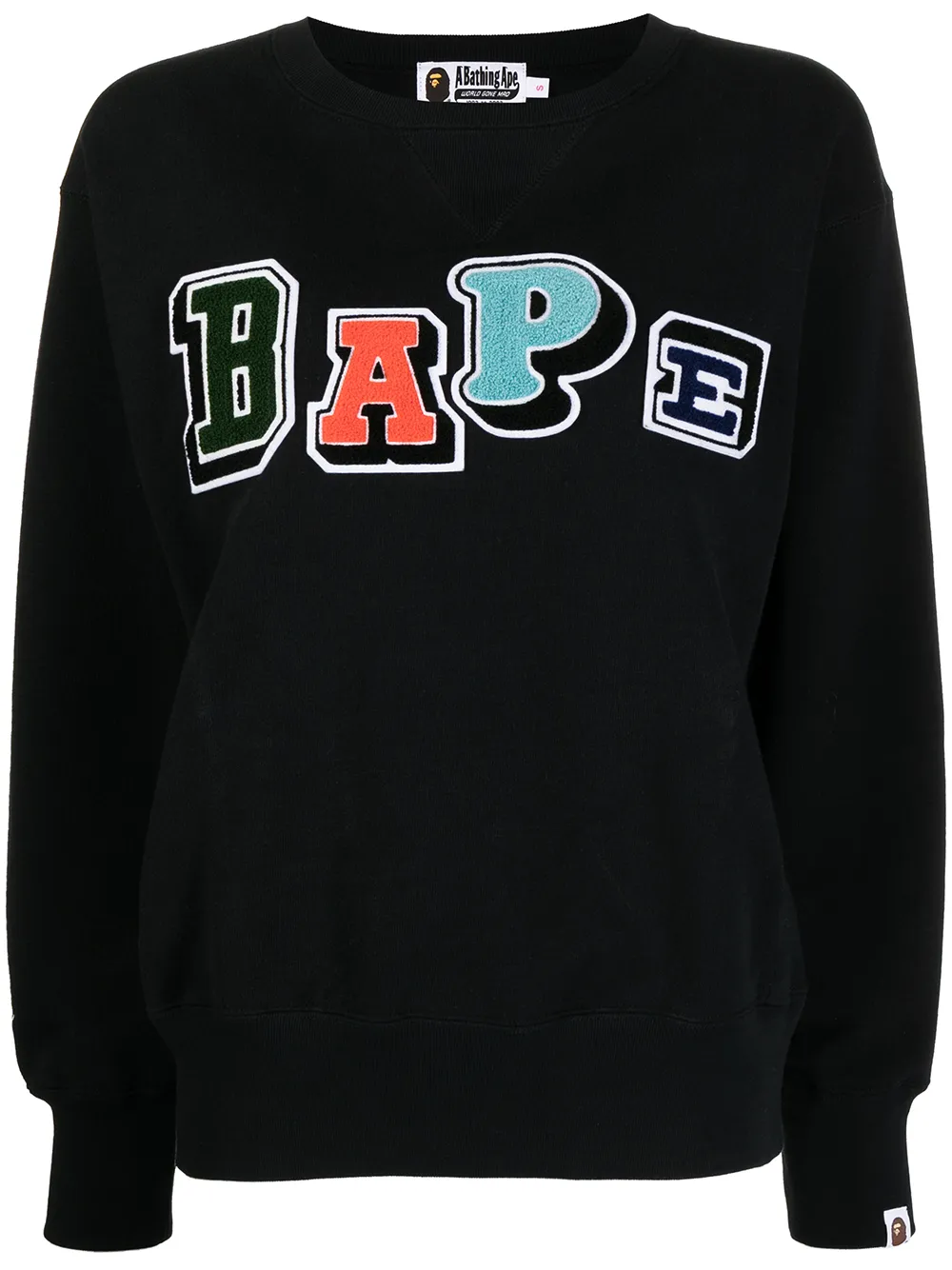 

A BATHING APE® playera con logo estampado - Negro