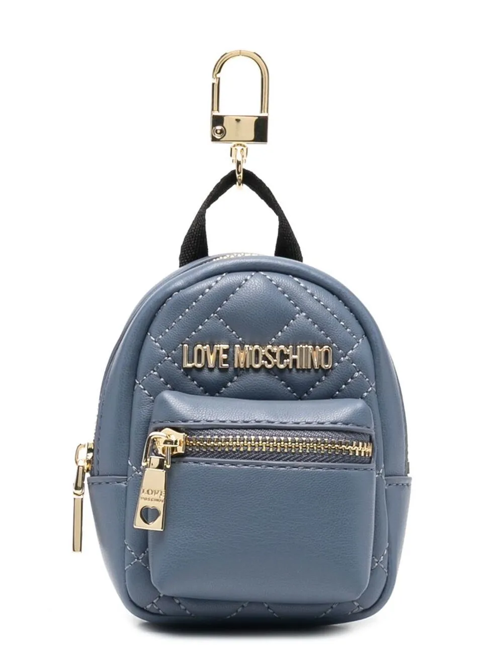 

Love Moschino llavero con letras del logo y bolsa mini - Azul