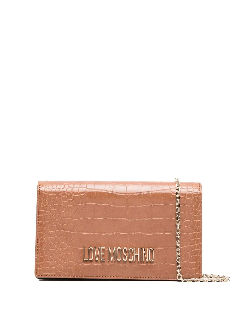 

Love Moschino cartera con efecto de piel de cocodrilo - Marrón