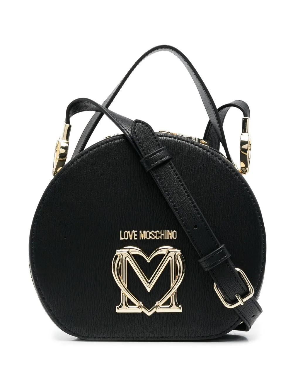 

Love Moschino logo-plaque cross-body bag - Black