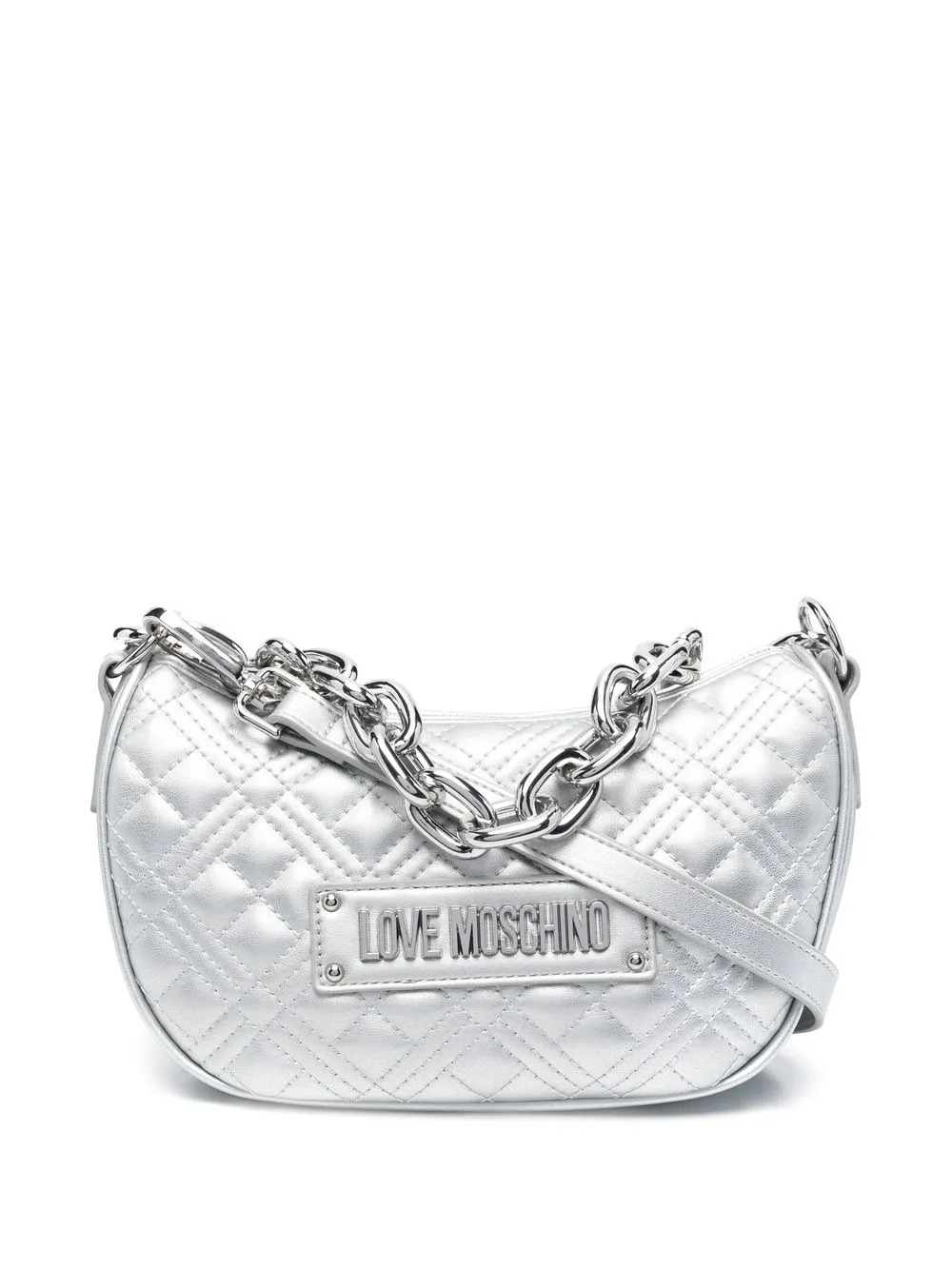 

Love Moschino tote capitonado con correa de cadena - Metalizado