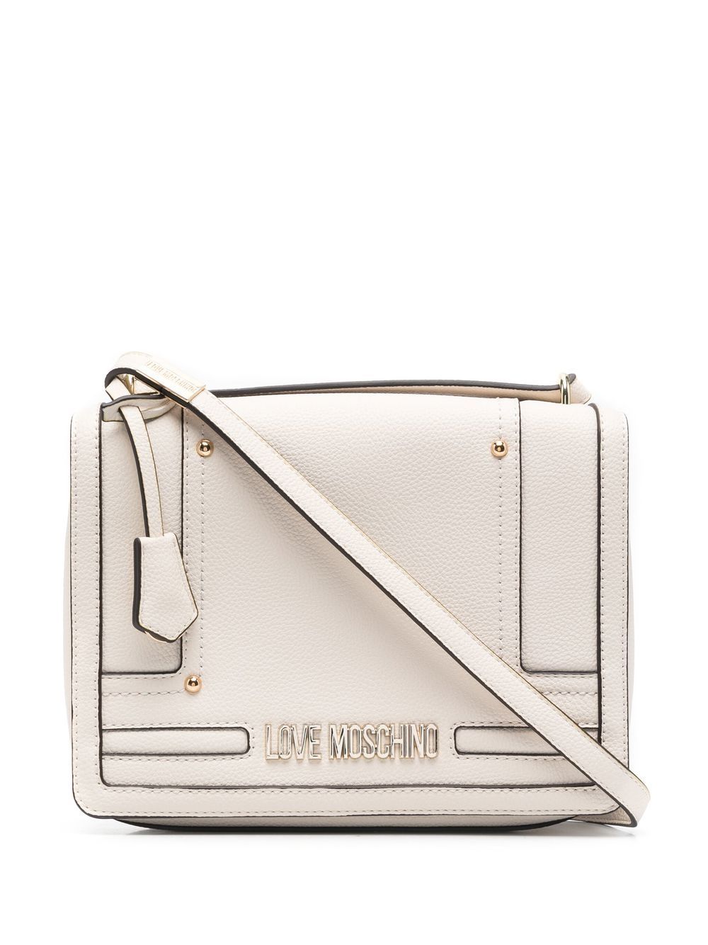 

Love Moschino logo-lettering panelled crossbody-bag - Neutrals