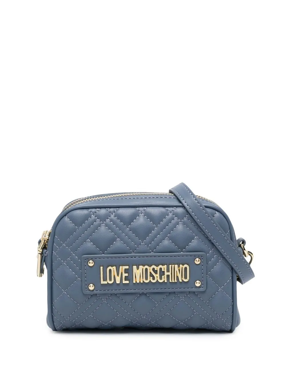 

Love Moschino bolsa crossbody con capitonado de rombos - Azul