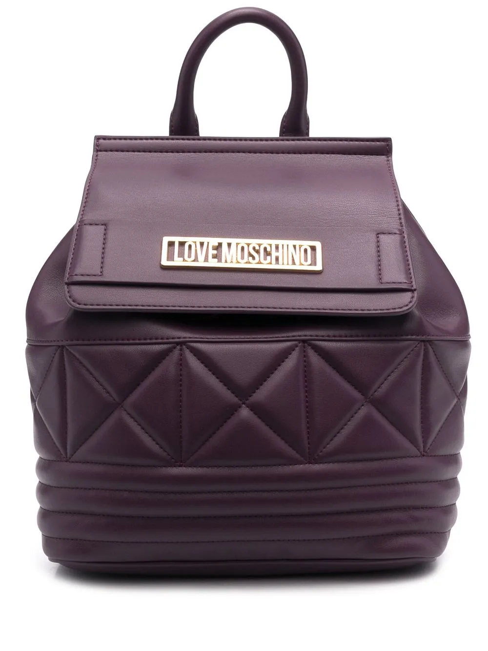 

Love Moschino bolsa capitonada con letras del logo - Morado