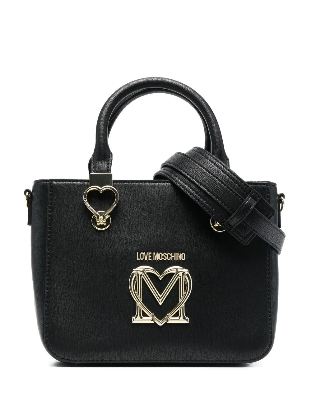 

Love Moschino tote con asa superior y logo - Negro