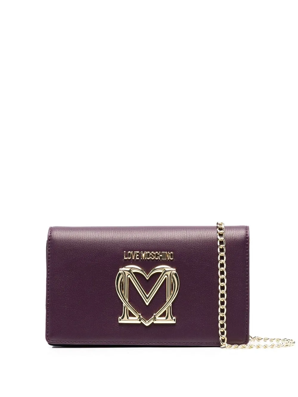 

Love Moschino logo-plaque detail crossbody bag - Purple