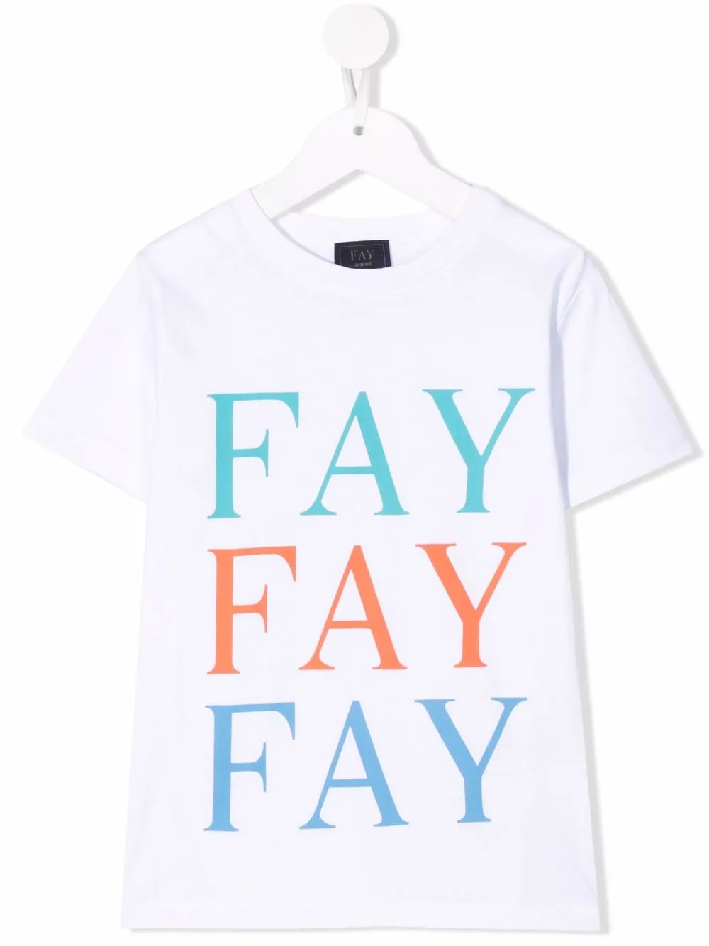 

Fay Kids playera con logo estampado - Blanco