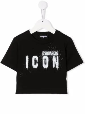 Nero Top con stampa Farfetch Bambina Abbigliamento Top e t-shirt Top Tank top 