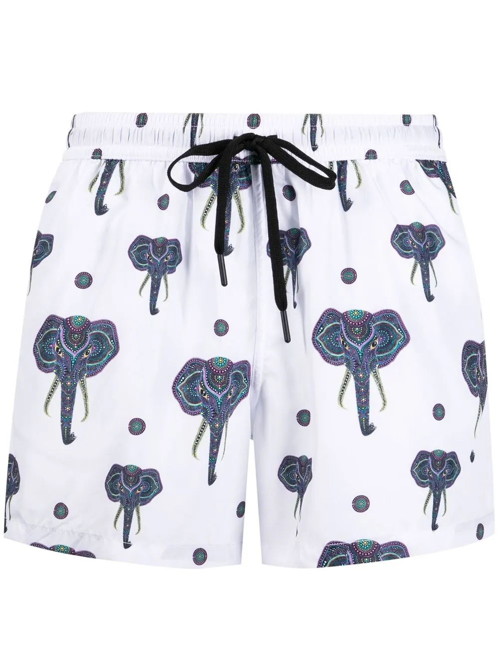 

Nos Beachwear elephant-print swim shorts - White