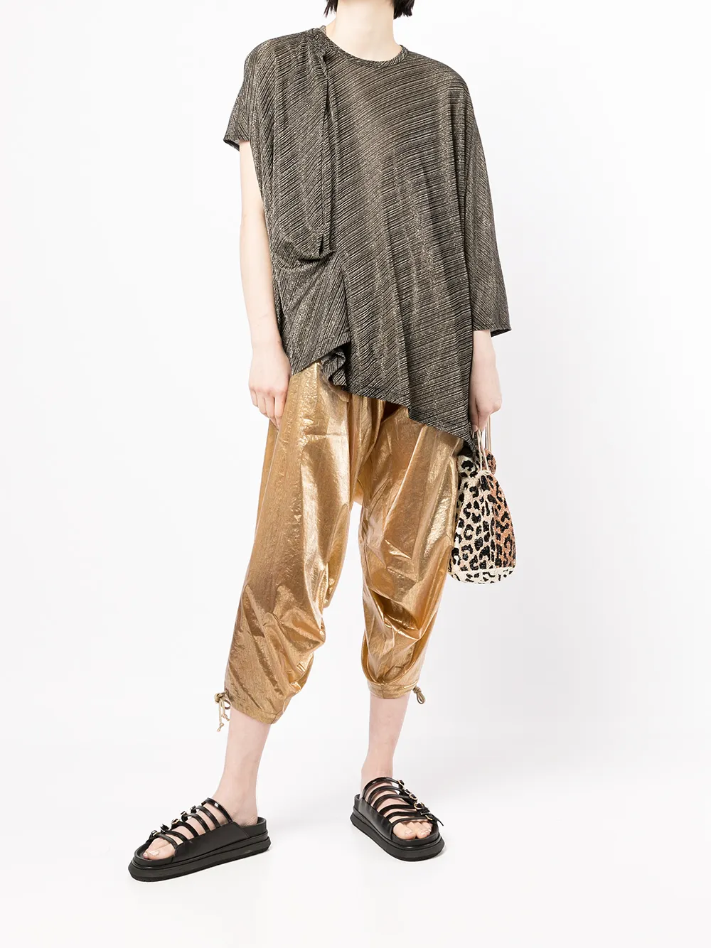 Junya Watanabe Broek met verlaagd kruis - Goud