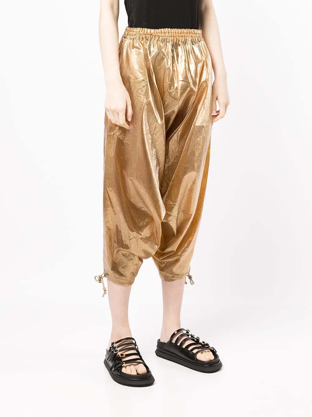 Junya Watanabe Broek met verlaagd kruis Goud