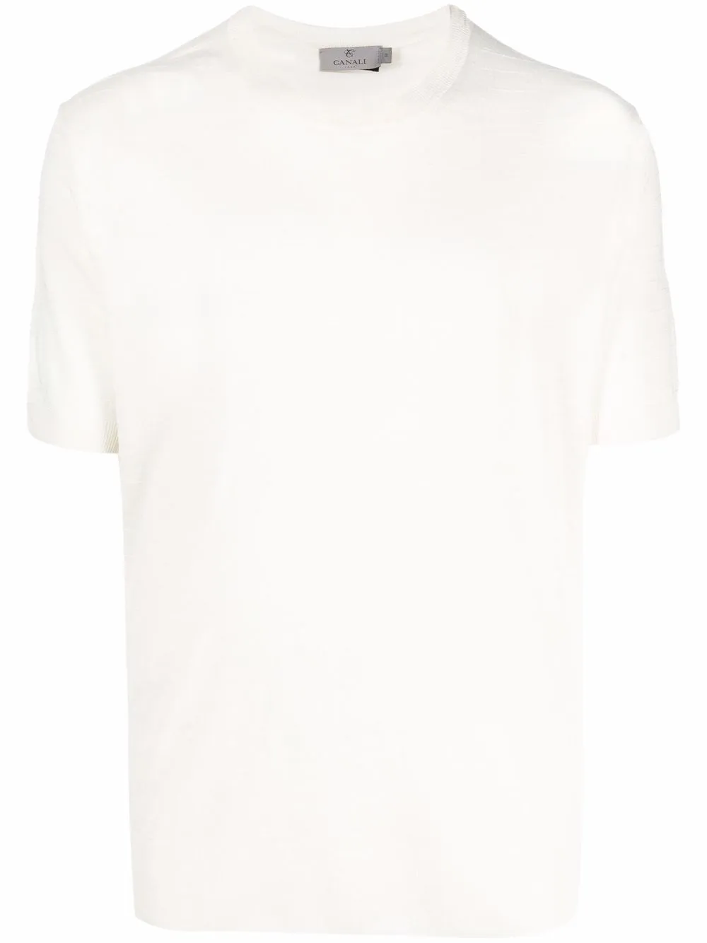 

Canali playera tejida con cuello redondo - Blanco