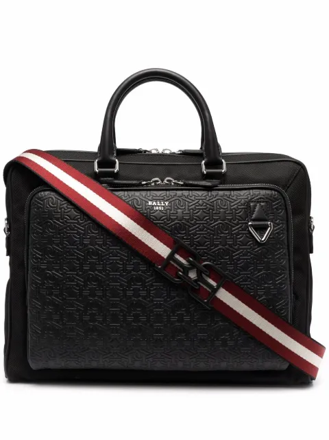 Bally شنطة أعمال بنقش مونوغرام