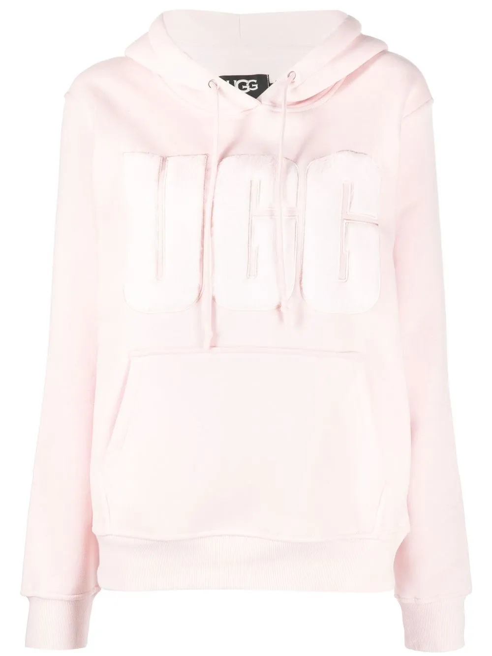 

UGG faux-fur logo-embossed hoodie - Pink