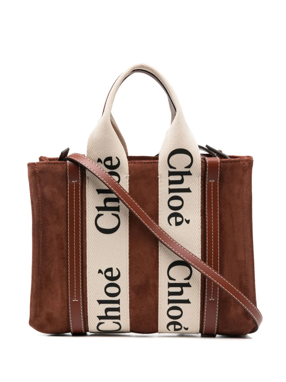

Chloé small Woody tote bag - Brown